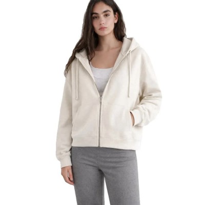 блуза,дамски,блузи,balmohk,30000802,oversized,full,zip,sweatshirt,beige,(ecru)
