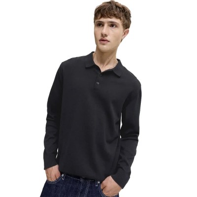 дамски,блузи,с,яка,мъжки,блузи,с,яка,jack,&,jones,basic,long,sleeve,polo,black,(black)