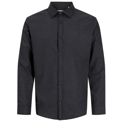 риза,с,дълъг,ръкав,дамски,ризи,мъжки,ризи,jack,&,jones,field,melange,long,sleeve,shirt,grey,(black)