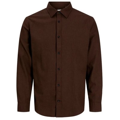 риза,с,дълъг,ръкав,дамски,ризи,мъжки,ризи,jack,&,jones,field,melange,long,sleeve,shirt,brown,(mulch)
