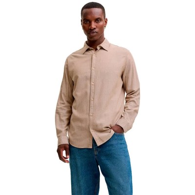 риза,с,дълъг,ръкав,дамски,ризи,мъжки,ризи,jack,&,jones,field,melange,long,sleeve,shirt,beige,(oatmeal)