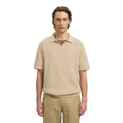 дамски,блузи,с,яка,мъжки,блузи,с,яка,selected,mattis,short,sleeve,polo,beige,(oatmeal)