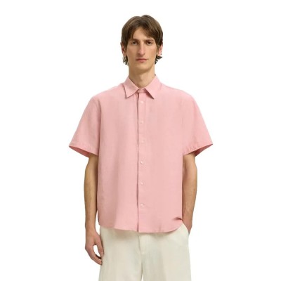 риза,с,къс,ръкав,дамски,ризи,мъжки,ризи,selected,regclaus,clay,linen,short,sleeve,shirt,pink,(rose,dawn,mixed,white)