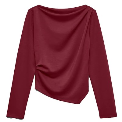 тениска,мъжки,тениски,дамски,тениски,vero,moda,mille,boatneck,long,sleeve,t,shirt,red,(windsor,wine)