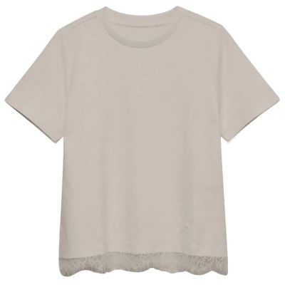 тениска,мъжки,тениски,дамски,тениски,vero,moda,sara,mette,lace,short,sleeve,t,shirt,beige,(pumice,stone,lace,dtm)