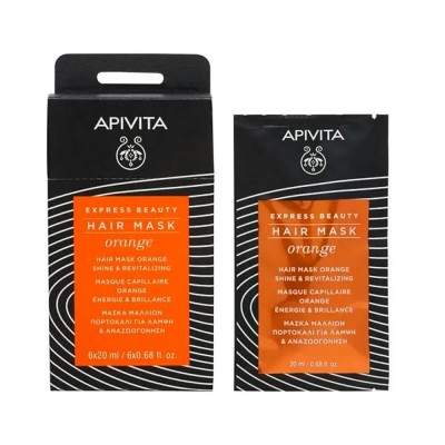 специфични,козметични,продукти,apivita,express,beauty,shine,&,revitalizing,orange,20ml,hair,mask,clear