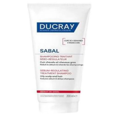 хигиена,коса,ducray,sabal,sebum,regulating,200ml,shampoo,oily,hair,clear