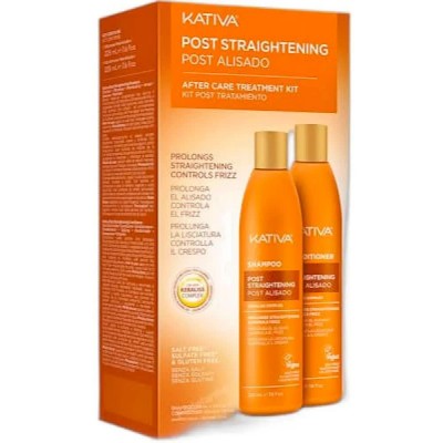 хигиена,коса,kativa,keratina,post,straightening,set,450ml,conditioner,golden