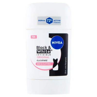 хигиена,тяло,nivea,black,&,white,invisible,50ml,deodorant,stick,white