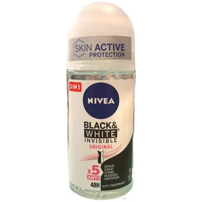 хигиена,тяло,nivea,black,&,white,invisible,fresh,50ml,roll,on,deodorant,beige