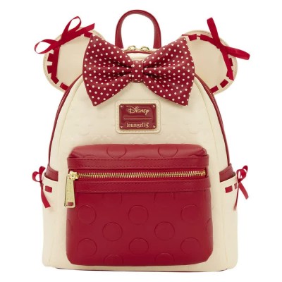 раница,раници,loungefly,rocks,the,dots,coquette,minnie,mouse,disney,26cm,backpack,white,(white,red,black)