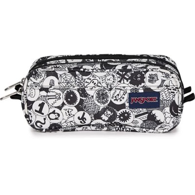 ученически,принадлежности,jansport,large,pencil,case,grey,(doodle,dots)