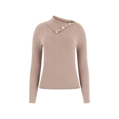 блуза,мъжки,пуловери,дамски,пуловери,guess,w6rr07z2yk2,high,neck,sweater,beige,(summer,clay)