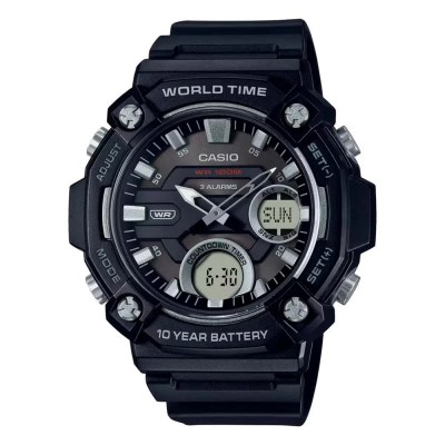 часовник,часовници,casio,aeq,120w,1a,53.3mm,10atm,quartz,analogue,digital,watch,blue,(black,black,mineral)