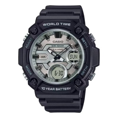 часовник,часовници,casio,aeq,120w,7a,53.3mm,10atm,quartz,analogue,digital,watch,silver,(black,grey,mineral)