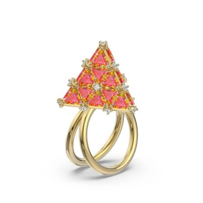 бижутерия,swarovski,5610826,ring,golden,(gold,pink)