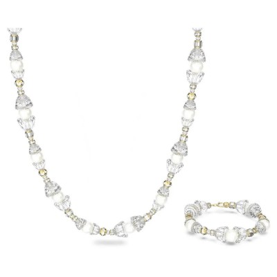 бижутерия,swarovski,set,5610981,necklace,silver,(transparent)