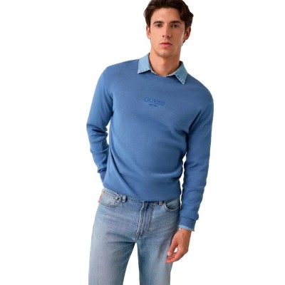блуза,мъжки,пуловери,дамски,пуловери,guess,mason,sweater,blue,(nordic,sea)