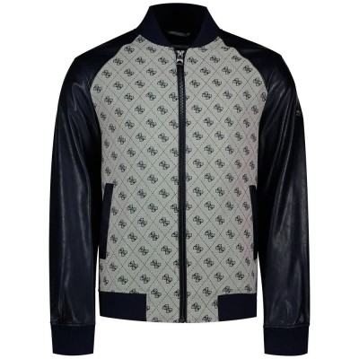 яке,мъжки,якета,дамски,якета,и,палта,guess,m6yl13w2804,bomber,jacket,grey,(blue,4g,logo,combo)