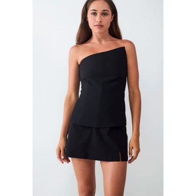 потник,дамски,топове,balmohk,strapless,corset,sleeveless,top,refurbished,black,(black,black)