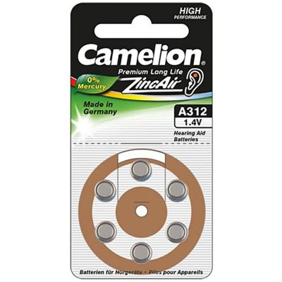 батерии,camelion,15056312,zinc,batteries,6,units,silver,(brown)