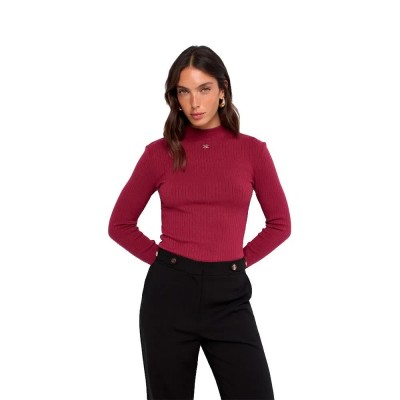 блуза,мъжки,пуловери,дамски,пуловери,salsa,jeans,21011701,high,neck,sweater,red,(dark,red)