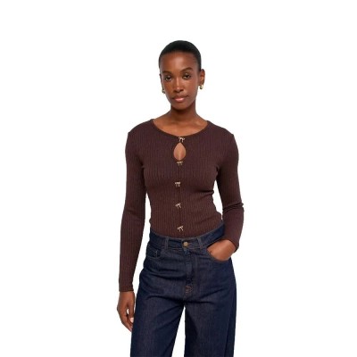 блуза,мъжки,пуловери,дамски,пуловери,salsa,jeans,21011735,sweater,brown,(dark,brown,v1)