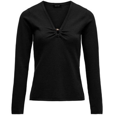 блуза,мъжки,пуловери,дамски,пуловери,salsa,jeans,21011736,v,neck,sweater,black,(black)