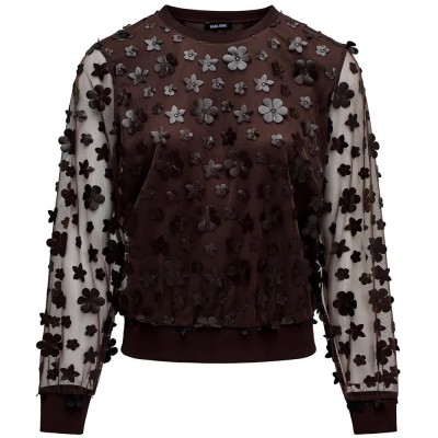 блуза,дамски,блузи,salsa,jeans,21011795,sweatshirt,brown,(dark,brown,v1)