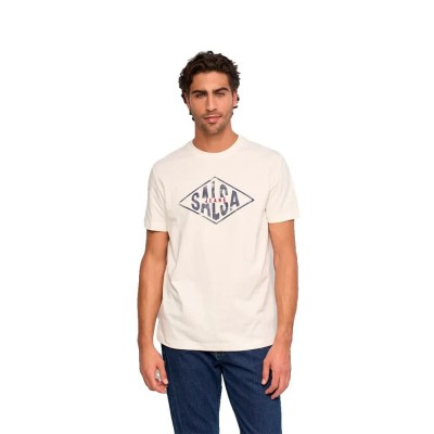 тениска,мъжки,тениски,дамски,тениски,salsa,jeans,21011888,short,sleeve,t,shirt,white,(light,pearl,v2)