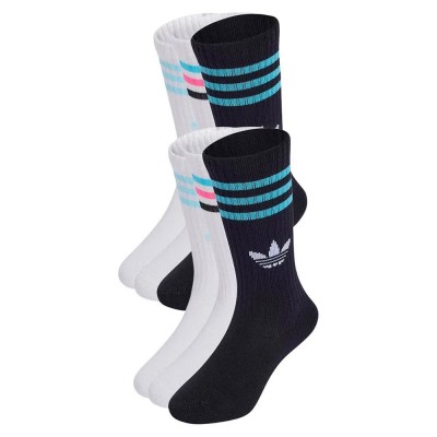чорапи,мъжки,чорапи,дамски,чорапи,adidas,originals,3,stripes,crew,socks,6,pairs,multicolor,(black,white,samba,blue,bliss,blue)