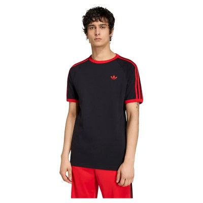 тениска,мъжки,тениски,дамски,тениски,adidas,originals,3,stripes,short,sleeve,t,shirt,black,(black,vivid,red)