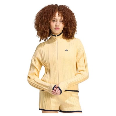 блуза,дамски,блузи,adidas,originals,cable,knit,firebird,full,zip,sweatshirt,yellow,(warm,vanilla)