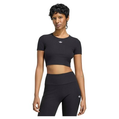тениска,мъжки,тениски,дамски,тениски,adidas,originals,essentials,rib,short,sleeve,t,shirt,black,(black)