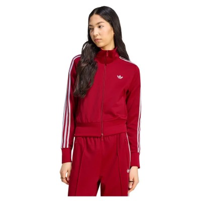 блуза,дамски,блузи,adidas,originals,firebird,classic,full,zip,sweatshirt,red,(team,victory,red,white)