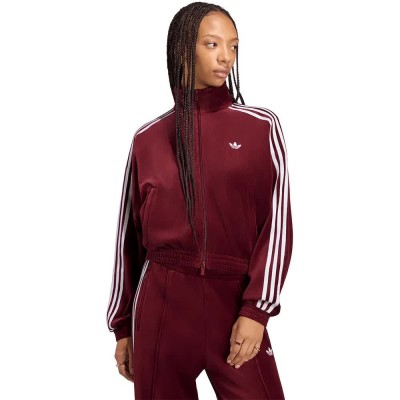 блуза,дамски,блузи,adidas,originals,pleated,velour,track,full,zip,sweatshirt,red,(shadow,red)
