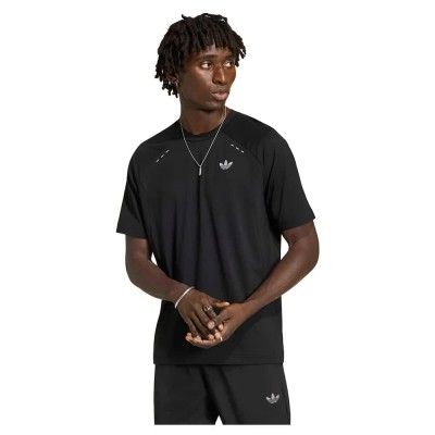 тениска,мъжки,тениски,дамски,тениски,adidas,originals,tech,trefoil,essentials,polyester,short,sleeve,t,shirt,black,(black)