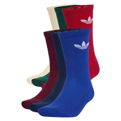 чорапи,мъжки,чорапи,дамски,чорапи,adidas,originals,trefoil,cushion,crew,socks,6,pairs,multicolor,(night,indigo,collegiate,green,maroon)