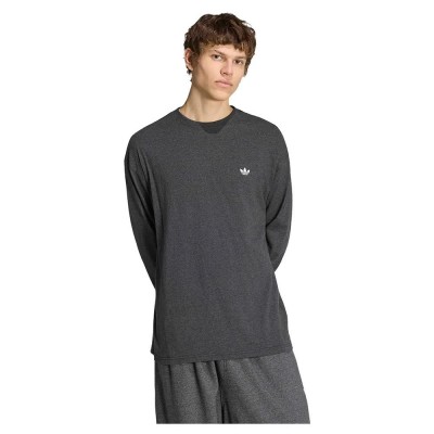 тениска,мъжки,тениски,дамски,тениски,adidas,originals,trefoil,essentials,melange,top,long,sleeve,t,shirt,grey,(dark,grey,heather)