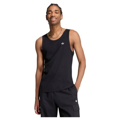 тениска,мъжки,тениски,дамски,тениски,adidas,originals,trefoil,essentials,sleeveless,t,shirt,black,(black)