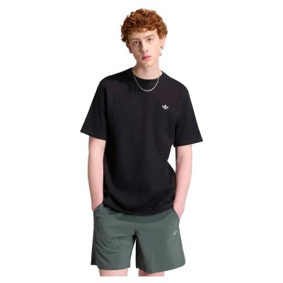 тениска,мъжки,тениски,дамски,тениски,adidas,originals,trefoil,essentials,waffle,short,sleeve,t,shirt,black,(black)