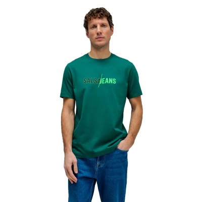тениска,мъжки,тениски,дамски,тениски,salsa,jeans,21011137,short,sleeve,t,shirt,green,(green)
