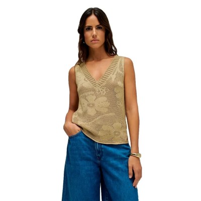 тениска,мъжки,тениски,дамски,тениски,salsa,jeans,21012032,sleeveless,t,shirt,green,brown,(gold)