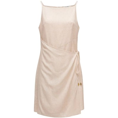 дънки,дамски,поли,и,рокли,salsa,jeans,21012080,linen,sleeveless,short,dress,beige,(beige)