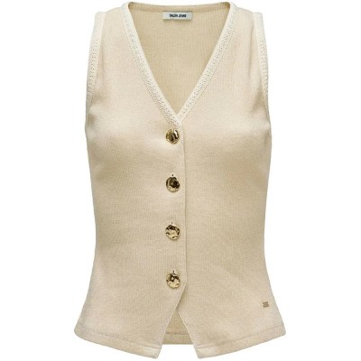 дънки,мъжки,пуловери,дамски,пуловери,salsa,jeans,21012081,knitted,vest,beige,(white)