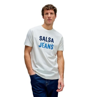 тениска,мъжки,тениски,дамски,тениски,salsa,jeans,21012123,short,sleeve,t,shirt,white,(white)