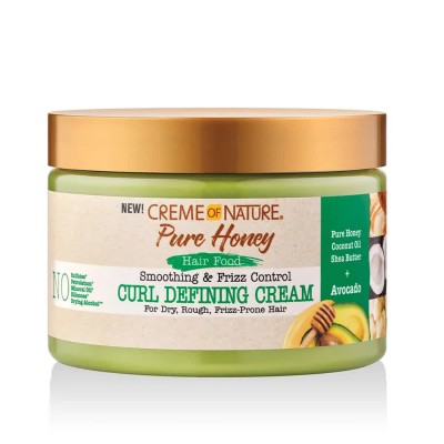 хигиена,коса,creme,of,nature,pure,honey,avocado,smoothing,&,frizz,control,curl,340ml,styling,cream,green
