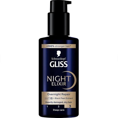хигиена,коса,gliss,night,elixir,serum,damaged,hair,100ml,capillary,treatment,clear