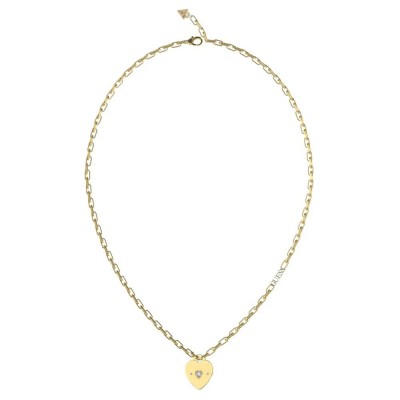 бижутерия,guess,amore,21,heart,necklace,golden,(gold)