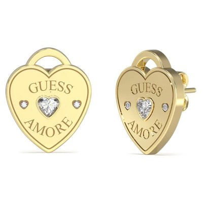 бижутерия,guess,amore,heart,studs,earrings,golden,(gold)